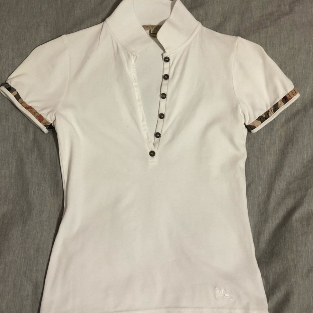 Burberry Brit women's White polo shirt top